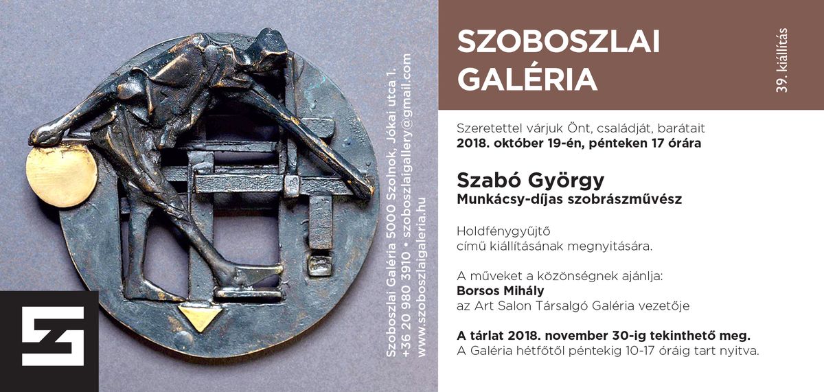 Szabó Gyula kiállításának meghívója